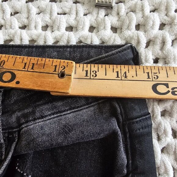 EUC LIKE NEW KANCAN BLACK 2 TONED RAW HEM HIGH RISE JEGGING SIZE 11 / 29 - Picture 15 of 16
